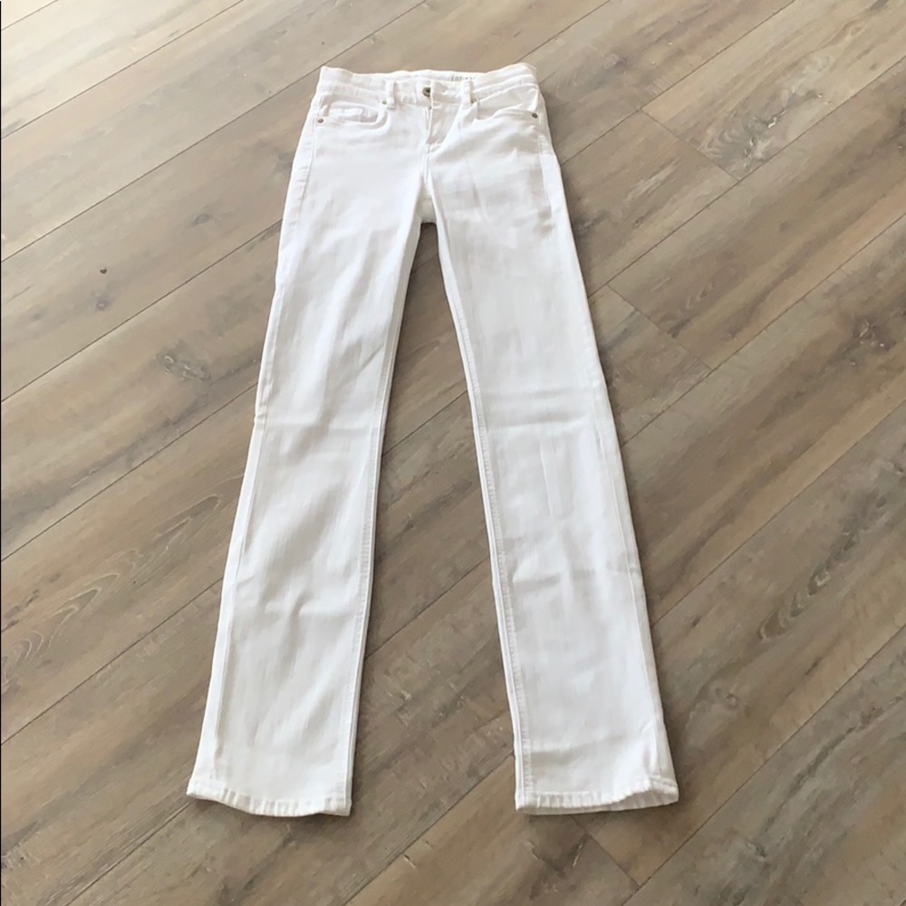 BlankNY white straight leg jeans